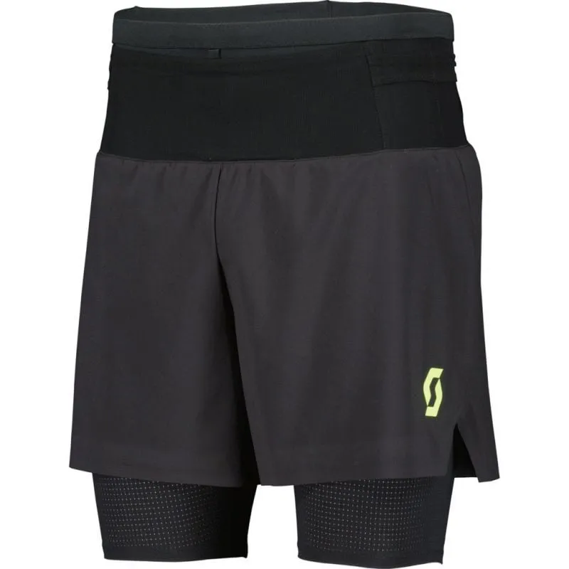 Pantaloncini da corsa da uomo Scott Hybrid RC Run (nero/giallo)