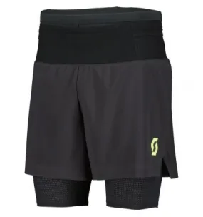 Pantaloncini da corsa da uomo Scott Hybrid RC Run (nero/giallo)