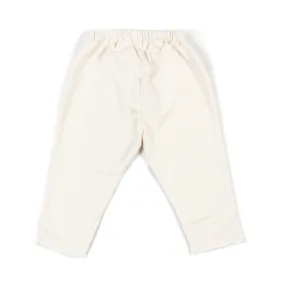 Pantalone Felpa Bianco Naturale Bimbo E Bimba