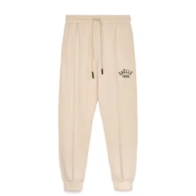 Pantalone In Felpa Con Ricamo, Beige