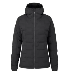 Rab Cubit Stretch Down Hooded Jacket (Ebony) Donna