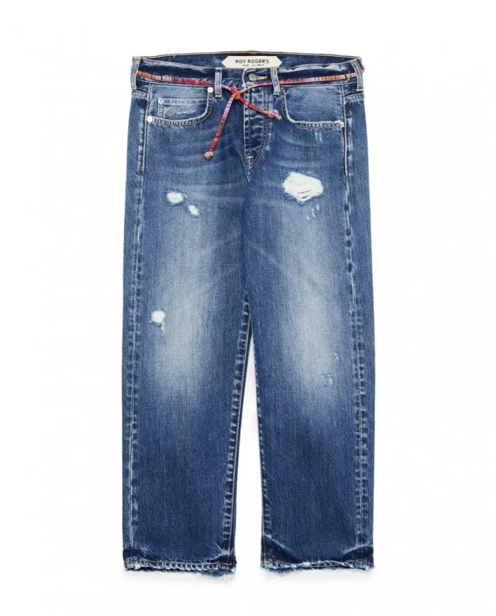 ROY ROGER'S Jeans Donna A22RND011D1950405 NEW OSKAR A-EE Denim old glory boyfriend cropped fit 01 SAMUEL