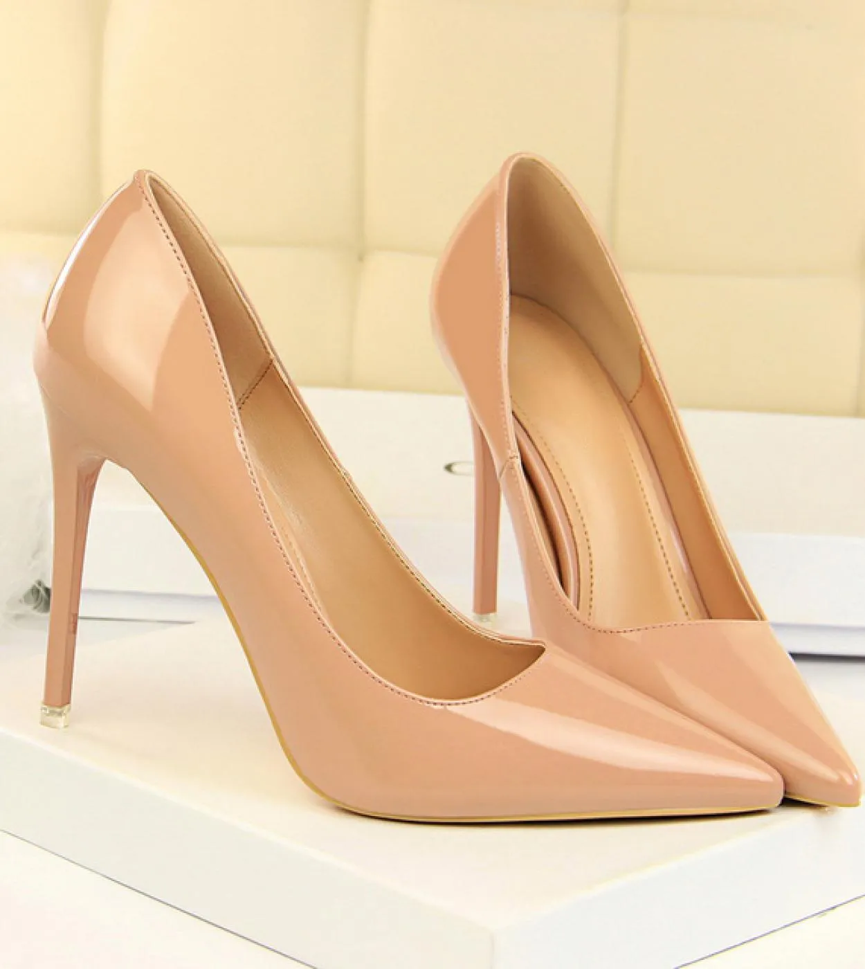 Scarpin Womens High Heels Nude Nude Woman Shoes Luxury Luxury Women Nude Shoes Pumps