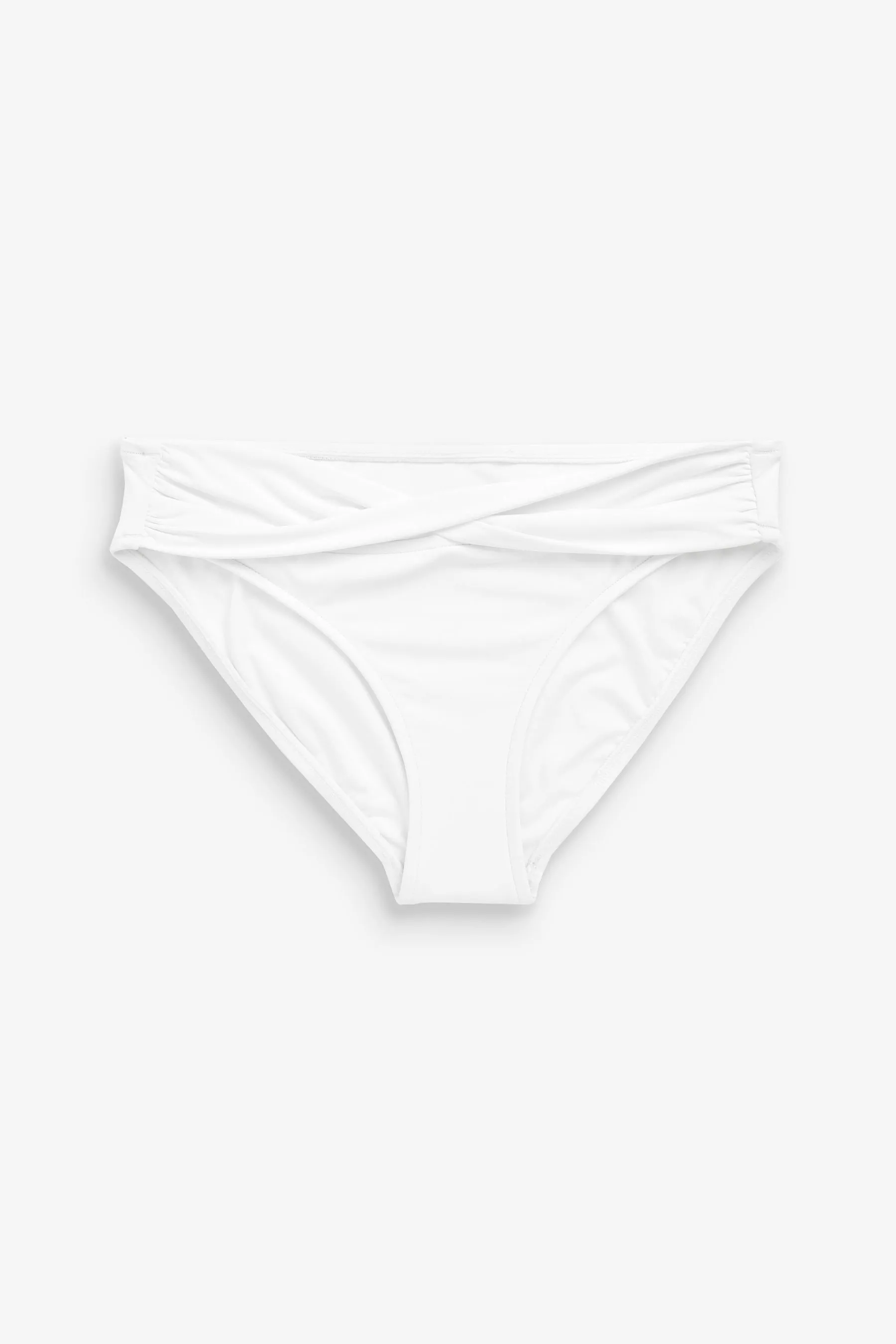 Seafolly - Mini boxer a vita bassa con fascia intrecciata Bianco - Slip bikini