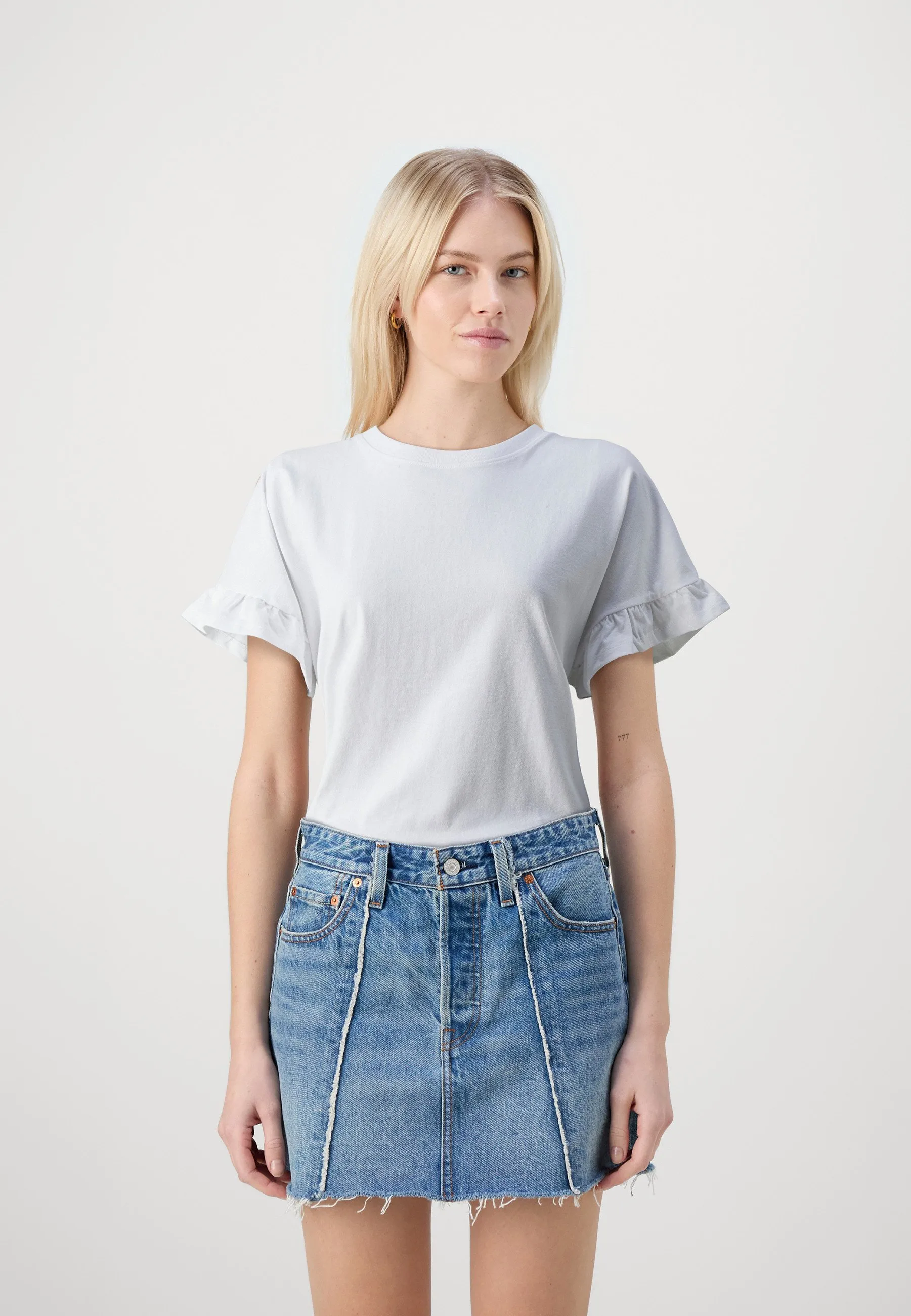 SLFCECILIEE FRILL TEE - T-shirt con stampa