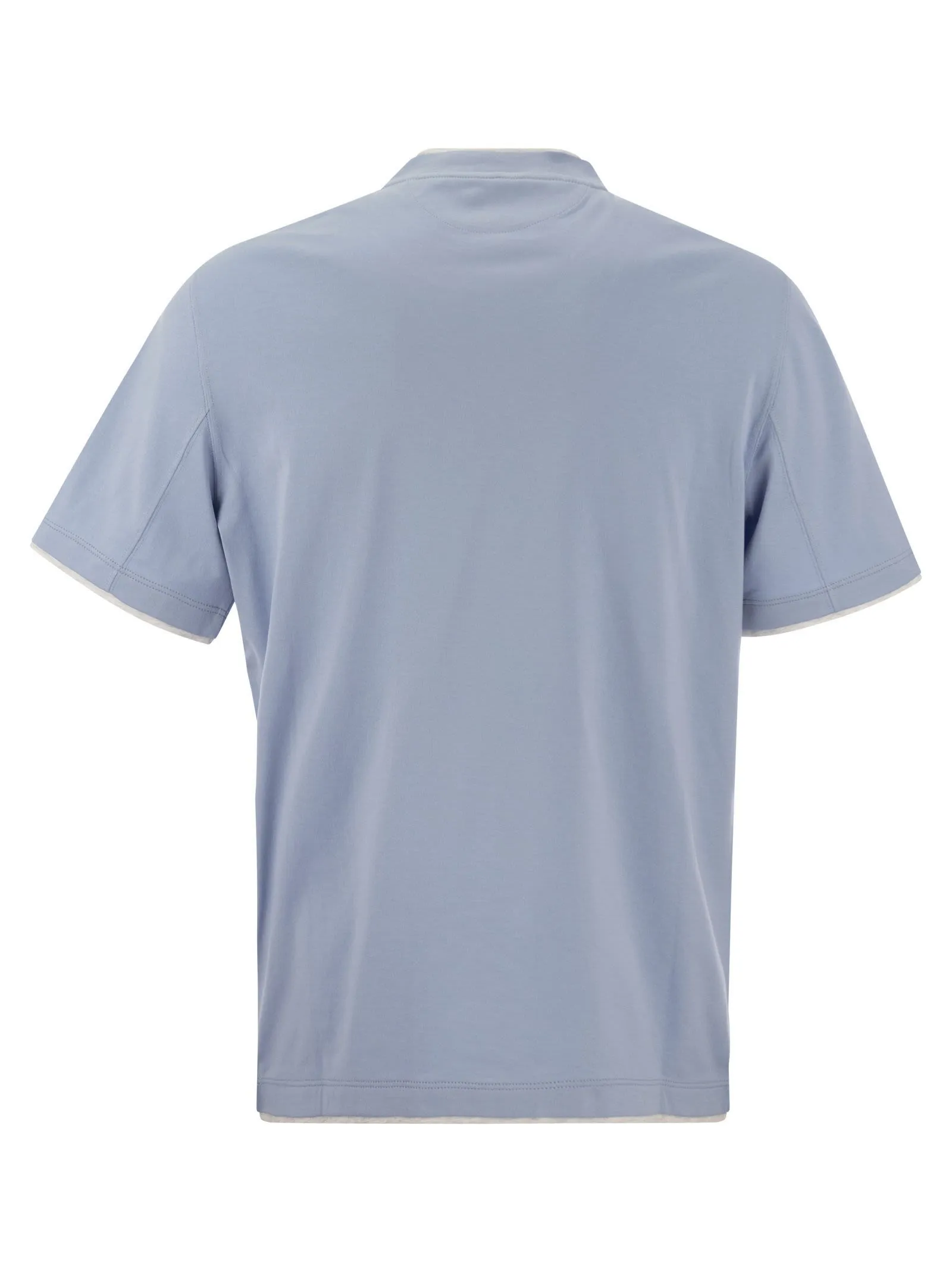 Slim fit crew-neck T-shirt in lightweight cotton jersey