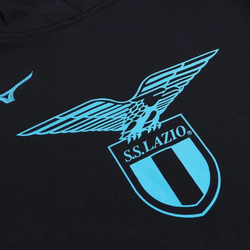 SS LAZIO MIZUNO FELPA CON CAPPUCCIO LOGO NERA 2022/23