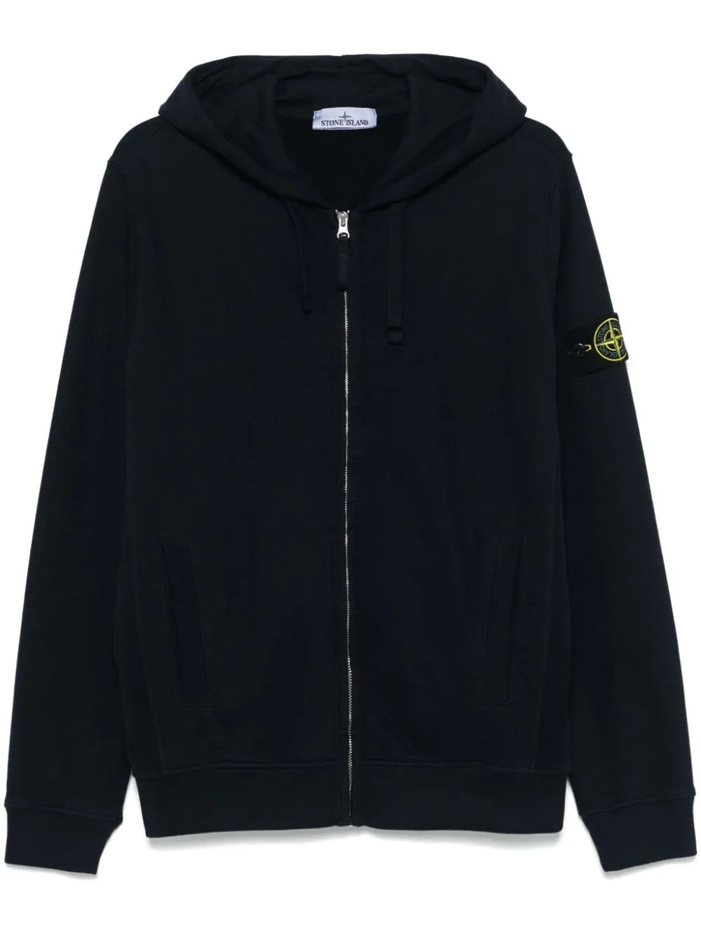 Stone Island-Felpa con applicazione Compass