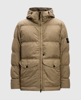 Stone Island Piumino marrone con logo 811540723