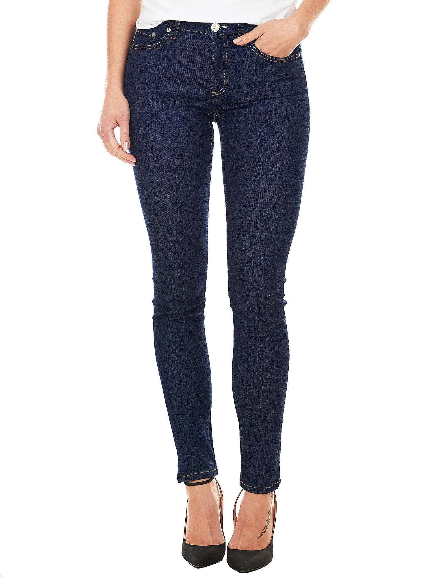 Stretch jeans in light washed blue denim