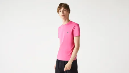 T-shirt Manica Corta Lacoste TH6709 PQS Rose