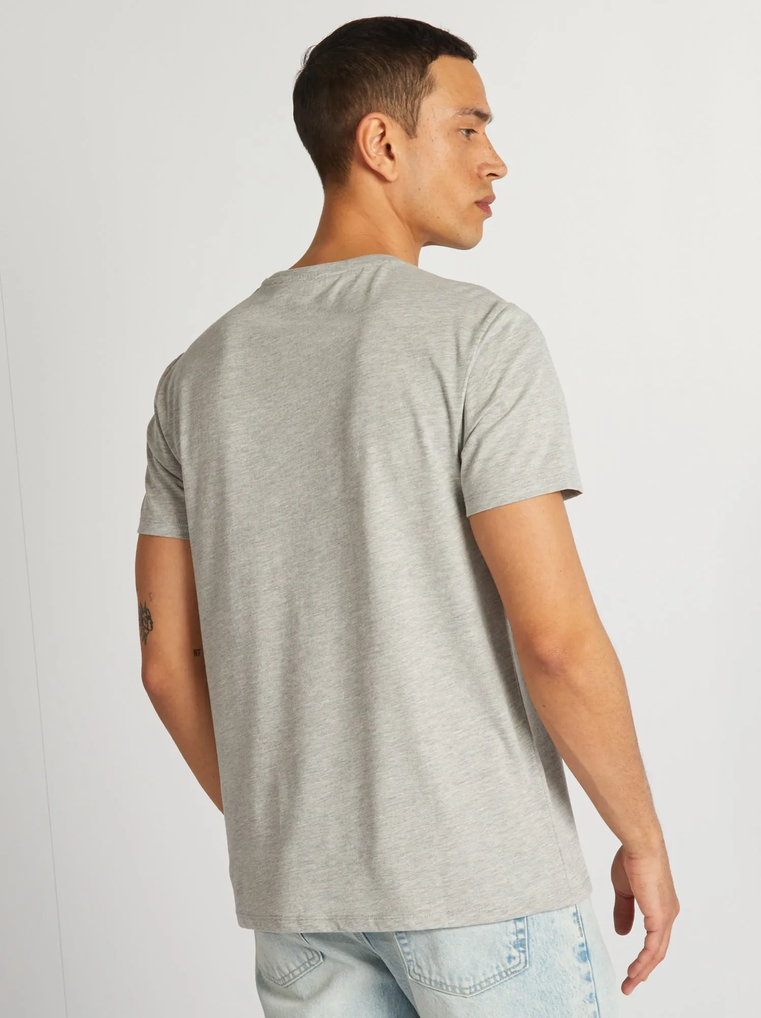 T-shirt 'Goldorak' scollo tondo - GRIGIO