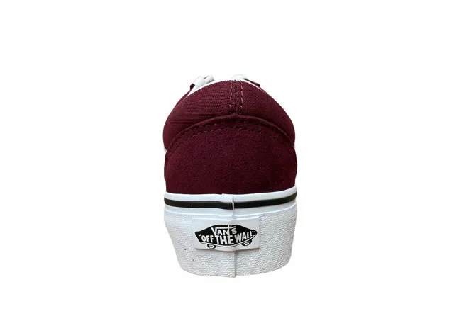 Vans adult sneakers shoe with wedge Old Skool Platform VN0A3B3U5U71 burgundy white