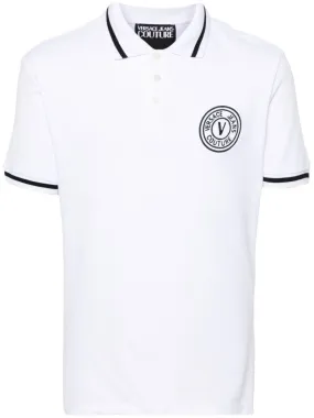 versace jeans couture Polo logo ricamato