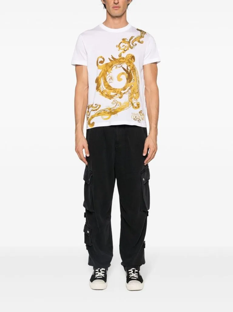 versace jeans couture T-shirt stampa barocco