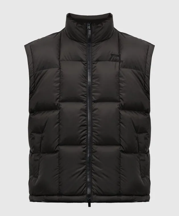 Vetements Gilet in piumino nero Taglio UA65JA105BM