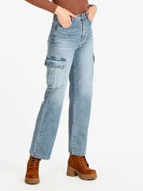 Water Jeans Jean large femme avec grandes poches